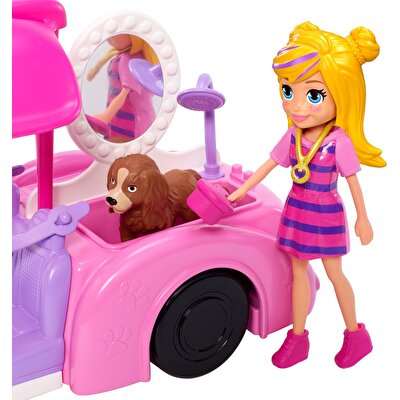 Polly Pocket ve Araçları Köpek Yıkama Servisi Seti GDM10