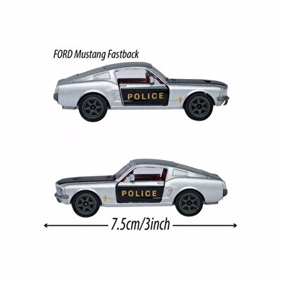 Majorette Vintage Deluxe Metal Araba Serisi Ford Mustang Fastback Police