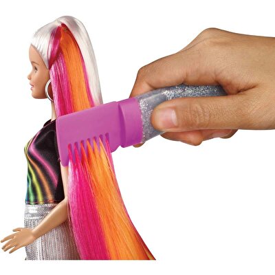 Barbie Gökkuşağı Renkli Saçlar Bebeği FXN96