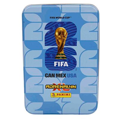 FIFA World Cup 2026 Adrenalyn XL Trading Card Metal Kutu Mavi
