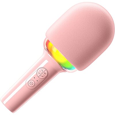 Doppler Rainbow Karaoke Pembe Mikrofon