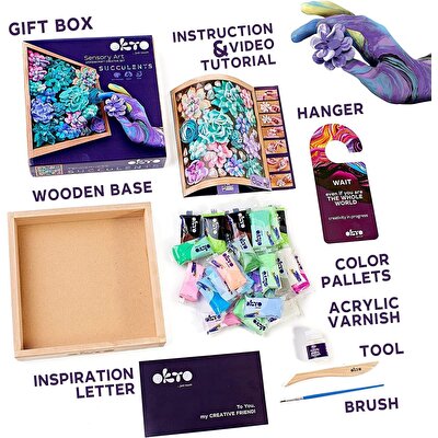 OKTO Succulents Tenderness 3D Duyusal Sanat Seti