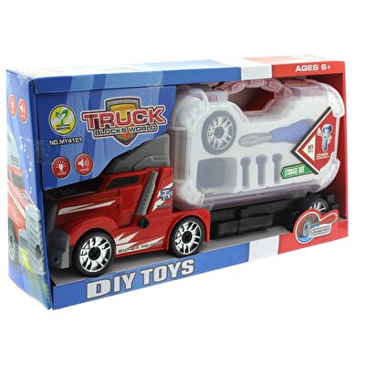 Kırmızı Sesli Işıklı Çantalı Sök Tak Kamyon Tamir Seti