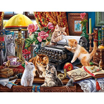 Ks Games Kittens İn The Writers Office 500 Parça Puzzle