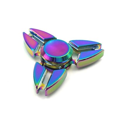 Fidget Spinner Pro Üç Kollu Metal Neon Stres Çarkı