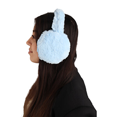 Peluş Kulaklık Açık Mavi