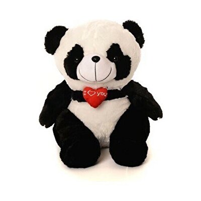 Minik Kalpli Sevimli Panda 50 Cm