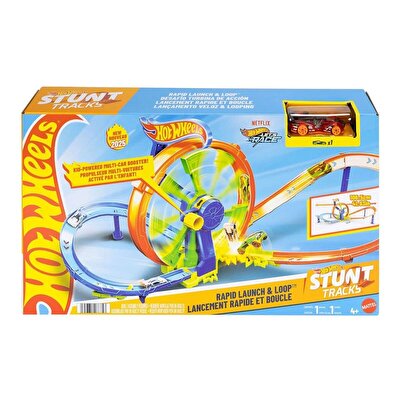 Hot Wheels Hızlı Fırlatma ve Döngü Parkuru Oyun Seti JBX65