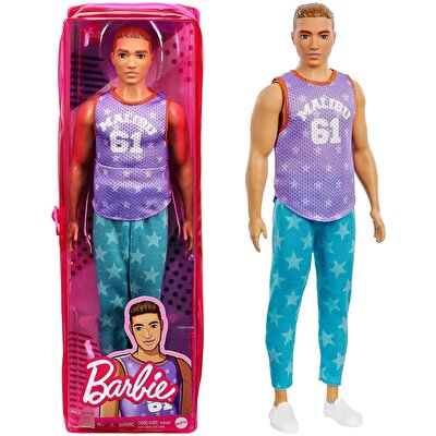 Barbie Yakışıklı Ken Bebekler Mor Atlet ve Mavi Pantolonlu GRB89