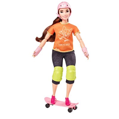 Barbie Olimpiyat Bebekleri Skateboarding GJL78