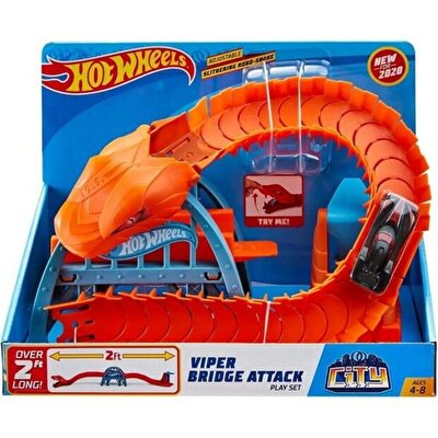 Hot Wheels Şehirde Yaratık Macerası Oyun Seti Serisi Yılanlı Köprü Saldırısı GJK88