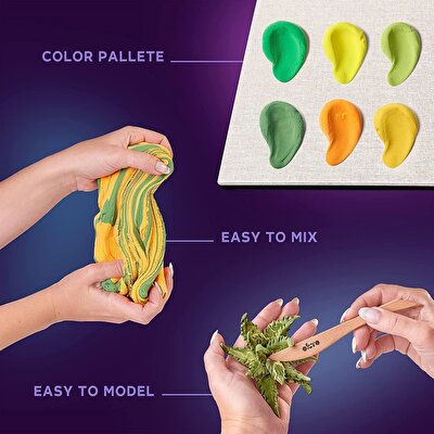 OKTO Succulents Energy 3D Duyusal Sanat Seti