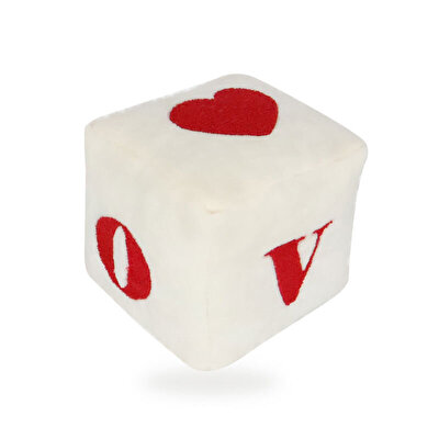 Love Yazılı Süs Küp Peluş 30 Cm