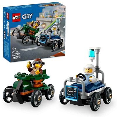 LEGO City Uçak Hastane Yatağına Karşı Yarış Arabası Paketi 60459
