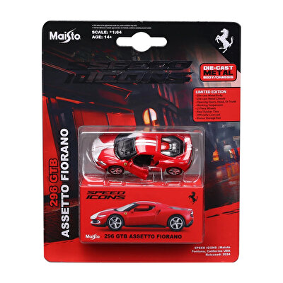 1:64 Speed Icons Koleksiyon Araçlar 296 Gtb Assetto Fiorano Kırmızı