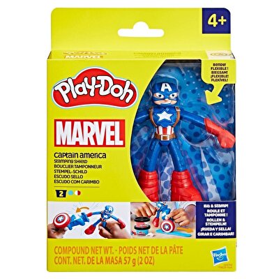 Play Doh Marvel Figürü ve Oyun Hamuru Seti Captain America G0056