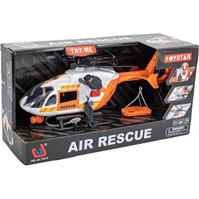 Pervaneli Işıklı ve Sesli Sürtmeli Kurtarma Helikopteri 30 Cm