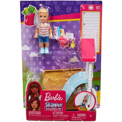 Barbie Bebek Bakıcısı Temalı Oyun Setleri Kaydıraklı Oyun Alanı (FXG96)