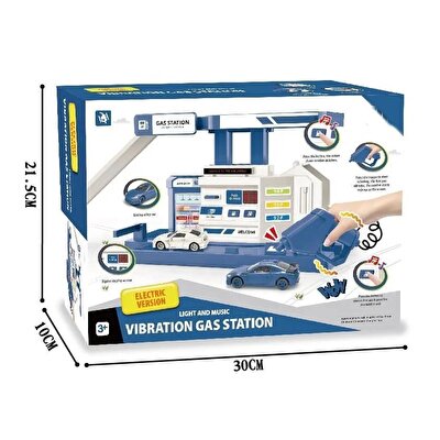 Die Cast Mavi Benzin İstasyonu Seti