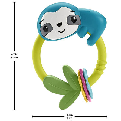 Fisher Price Eğlenceli Dostlar Dişlik ve Çıngıraklar Slide and Clack Sloth HKD70
