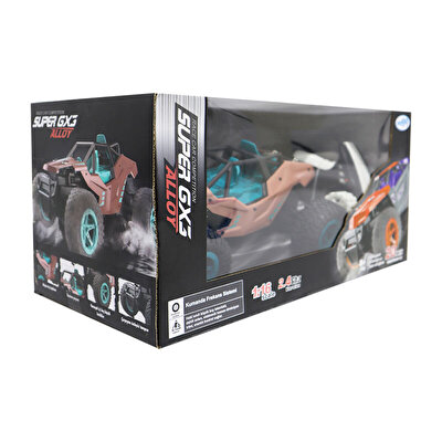 Kumandalı GX3 Alloy/2.4G 1:16 U/K Metal Şarjlı Yeşil Pembe Araba