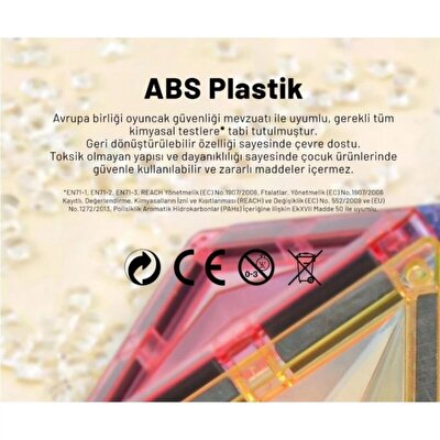 Magnetic Tiles Mıknatıslı Manyetik Yapı Blokları 71 Parça