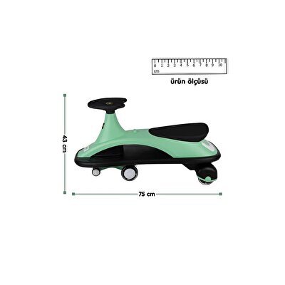 Sesli ve Işıklı Royal Swing Car Yeşil