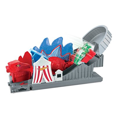 Hot Wheels Şehirde Yaratık Macerası Oyun Seti Serisi Dino Parkur Yarışı GBF93