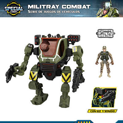 Special Combat Sesli Işıklı Askeri Robot Oyun Seti