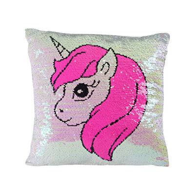 45 cm Pullu Yastıklar Pembe Unicorn