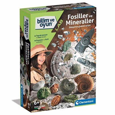 Clemetoni Bilim ve Oyun Fosiller ve Mineraller Kazı Seti
