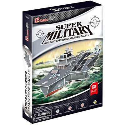 Cubic Fun 3D Puzzle 60 Parça Charles De Gaulle Uçak Gemisi