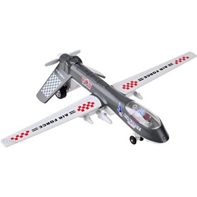 Kutulu Sesli ve Işıklı Askeri Çek Bırak Uçak