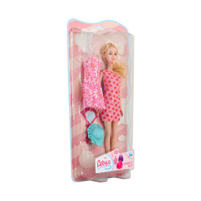 Arya Elbiseli Kıyafet Seti̇ Kalp Desen Elbiseli