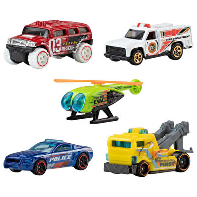 Hot Wheels Beşli Araba Seti Priority Patrol JKG09