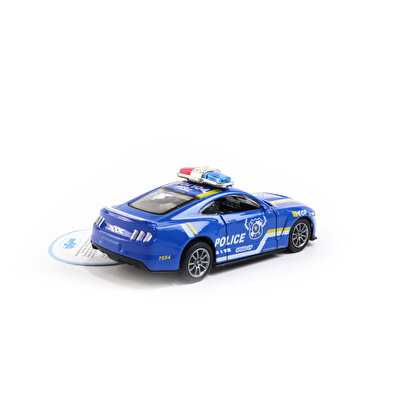 1:36 Ölçekli Die-Cast Mavi Polis Arabası