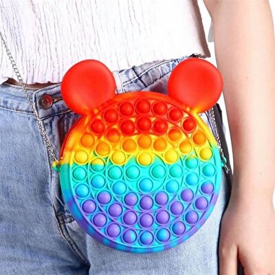 Gökkuşağı Pop It Çanta 16 cm.