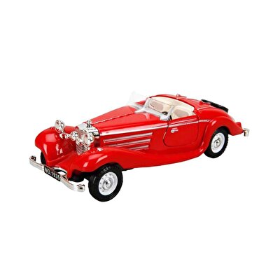 Sesli Işıklı Metal Çek Bırak Vintage Klasik Kırmızı