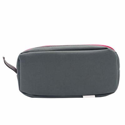 Bubbles Triangle Kalem Çantası Gri Pembe