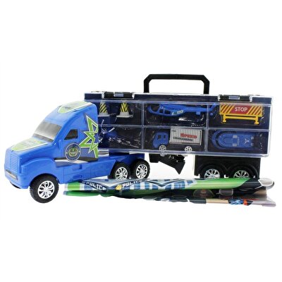 Taşınabilir Die Cast Metal Araçlı Polis Kamyonu BA-139C