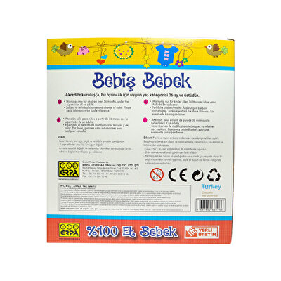 Altını Islatan Bebiş Bebek ve Minik Arkadaşı Mor Çiçekli Elbiseli