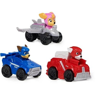 Paw Patrol Pup Squad 3'lü Mini Figür Araçlı Seti