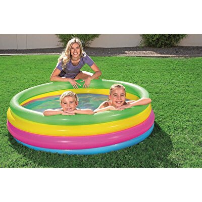 Bestway Çocuk Havuzu Neon Renkli 4 Bölmeli 157x46 cm.