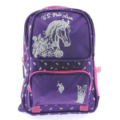 Polo Mor Çiçekli Anaokul Çantası 49484