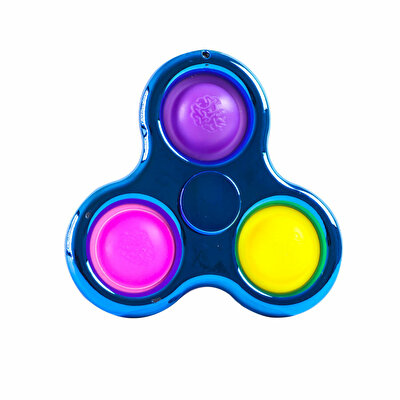 Pop It Elektroliz 3 Parmak Stres Çarkı Mavi