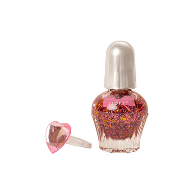 Lukky Su Bazlı Parlak Pembe Konfeti Soyulabilir Oje