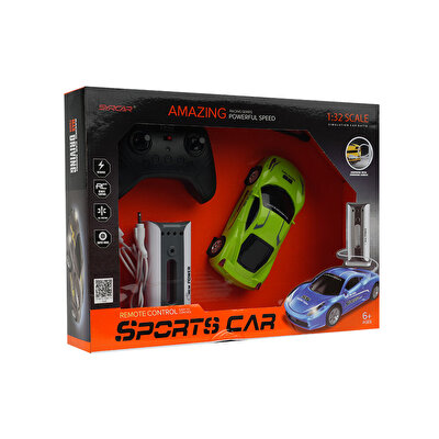 Şarj İstasyonlu Uzaktan Kumandalı Spor Yeşil Araba