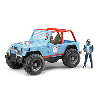 Bruder Jeep Cross Safari̇ Aracı ve  Kasklı Pi̇lotu