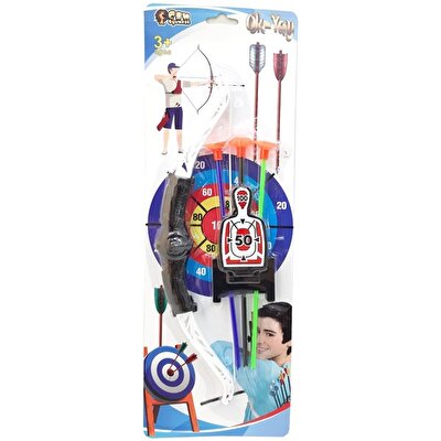 Kartela Ok Yay Seti Küçük Siyah Beyaz