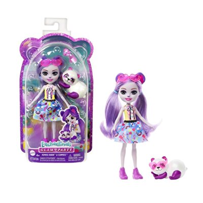 Enchantimals Popüler Karakter Bebekler Pemma Panda ve Clamber HNT58